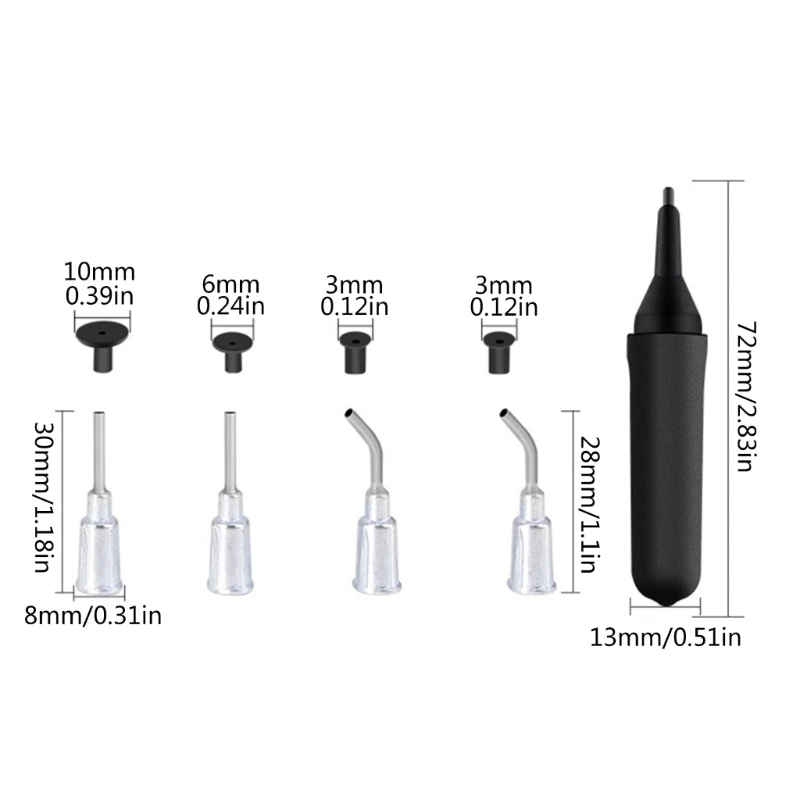 stylo d'aspiration sous vide avec 4 ventouses IC pince à épiler outil stylo d'aspiration