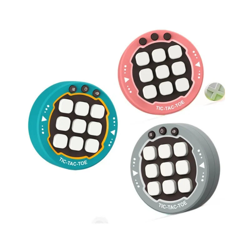 ポータブル三目並べハンドヘルドゲームコンソール多機能電子パズルボードゲーム子供のインタラクティブ脳ゲーム