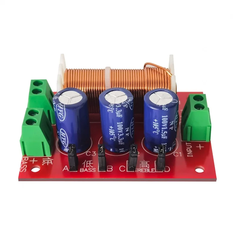 YLY-2088 400W Adjustable 2 Way Crossover Filters 1 Unit Audio Speaker Frequency Divider Full Range Treble Bass