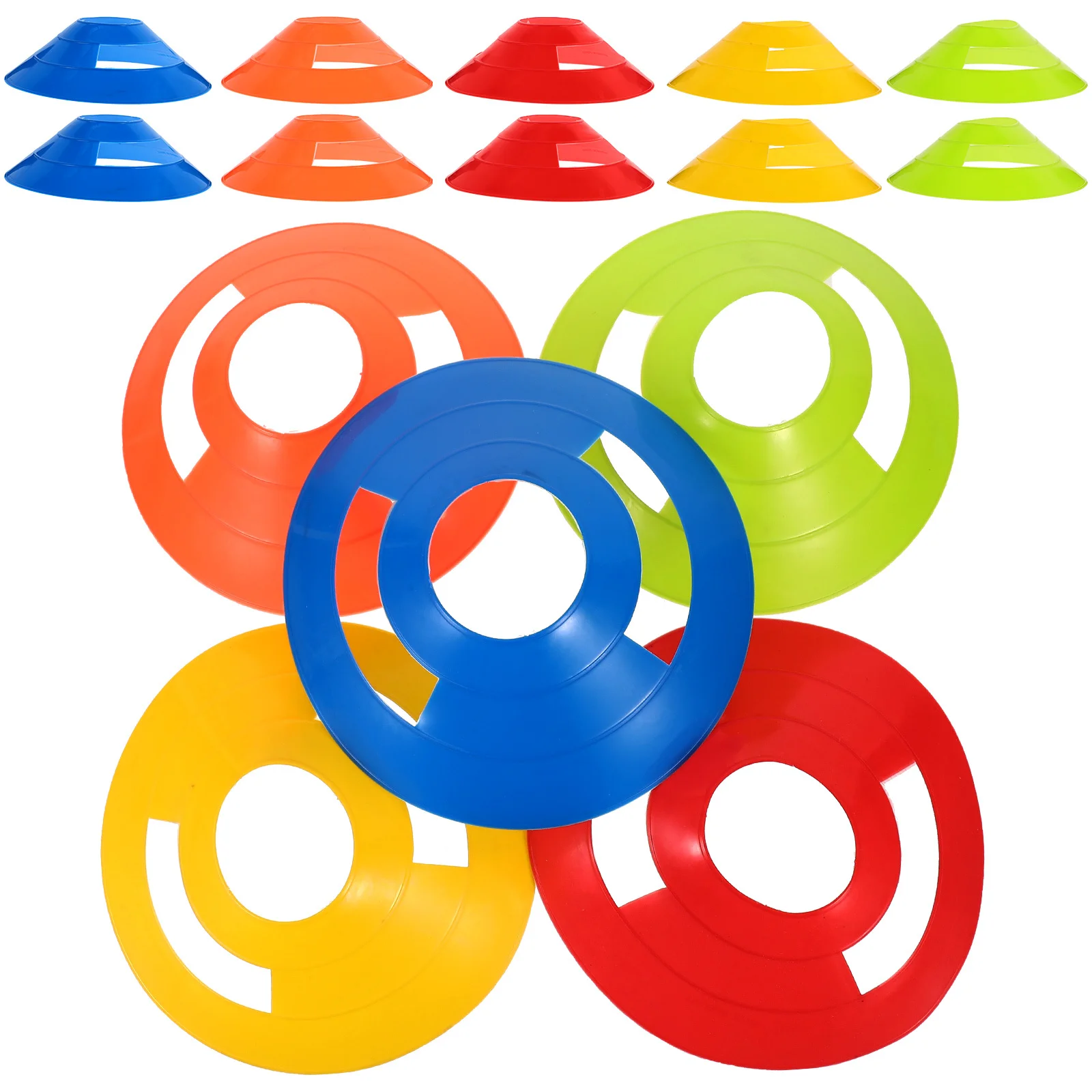 

25pcs Training Cones Soccer Football Basketball Fitness Obstacle PE Material Bright Color Stacking Storage Durable Anti Fall