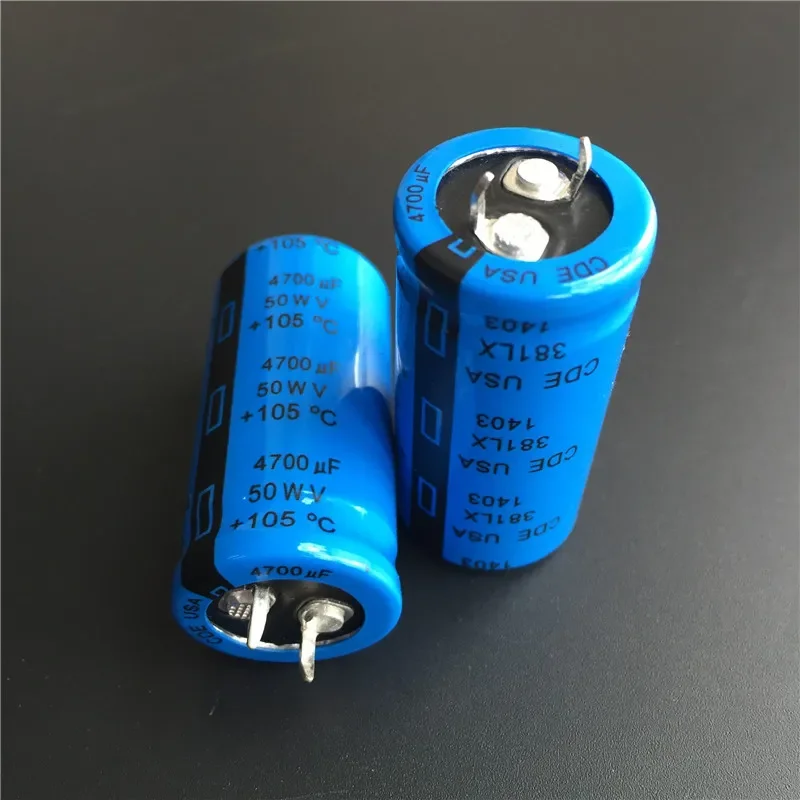 

2pcs/10pcs 4700uF 50V CDE 381LX 22x45mm 50V4700uF Snap-in PSU Aluminum Electrolytic capacitor