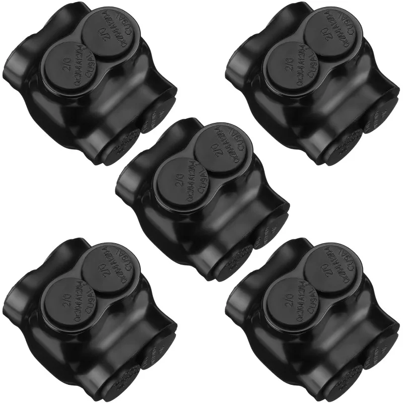 Connectors Multi Splice Connector Dual Entry Electrical Power Connector Black Cable Connectors 2 Port Connectors(