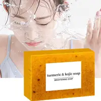 1/2/3/5 pièces de savon artisanal au curcuma 100g, savon au citron et à l'acide kojique, savon pour la douche et le visage, soin du corps 6
