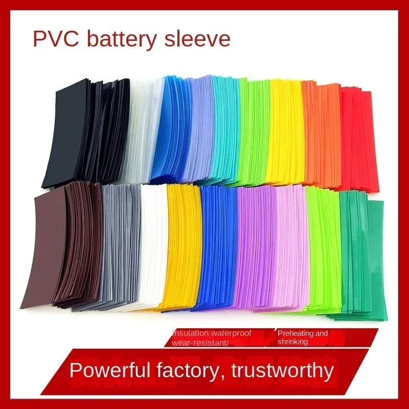 

18650 Battery Film PVC Heat Shrink Tube Precut Shrinkable Sleeve Tubing Protect Pipe Cover for Batteries Wrap 20/250pcs