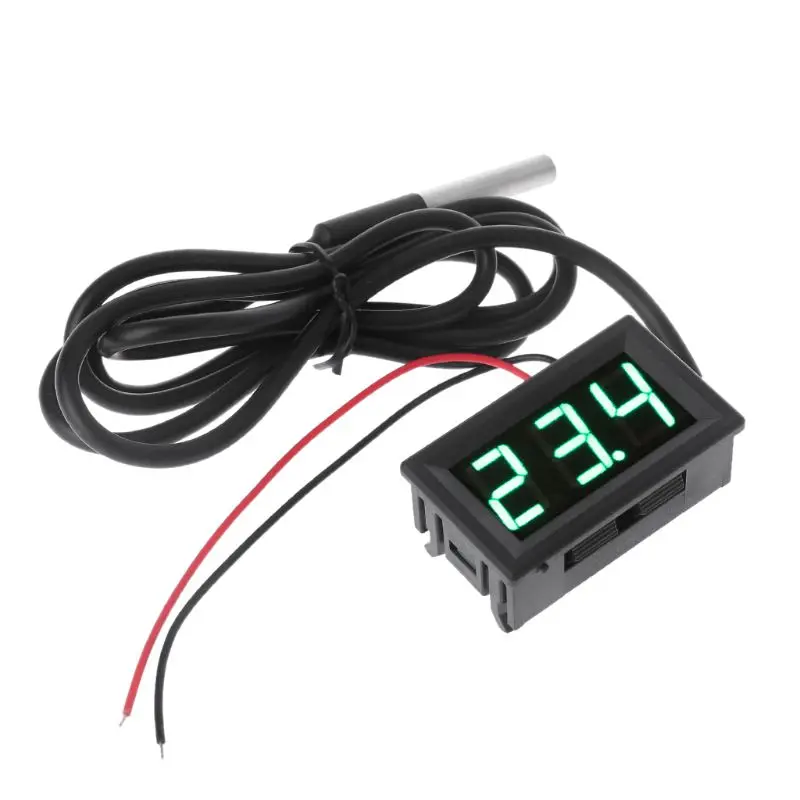 A2UD Waterproof Digital Thermometer -55℃ to 125℃ Temperature  Probe 12/24V