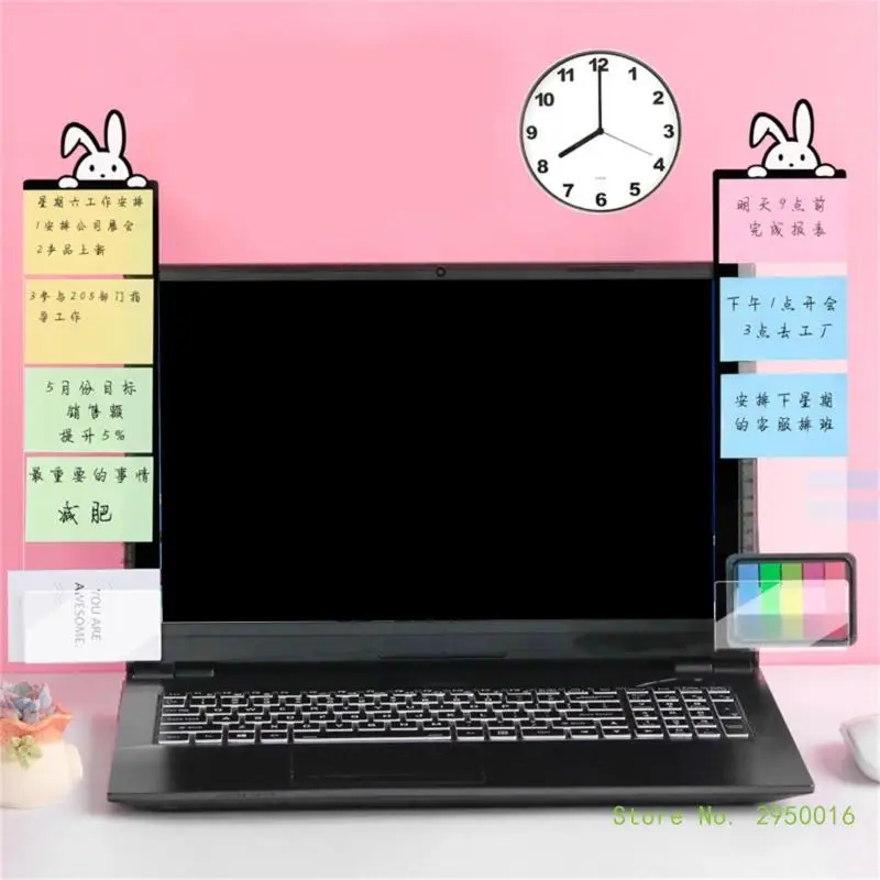 

Computer Monitor Message Board Screen Memo Board Monitor Memo Board Top Mount Screen Sticky Note Holder Message Panel