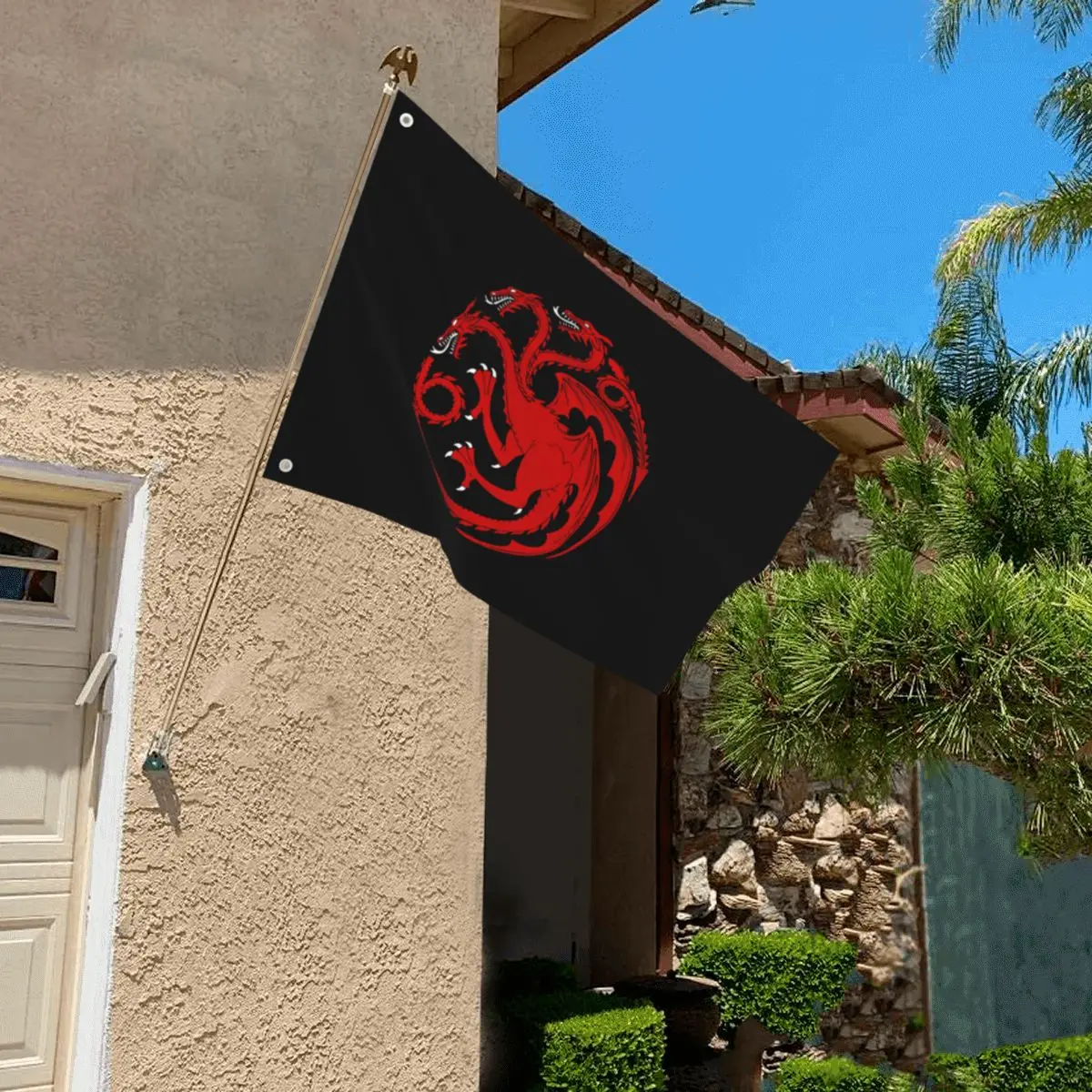 Bandera de Dragonstone Targaryen de casa, decoración interior y exterior, 90x60cm