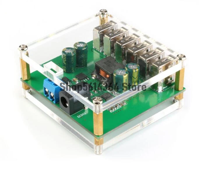 6USB DC-DC Buck Regulated Power Supply Module 10V12V24V36V To 5V/8A