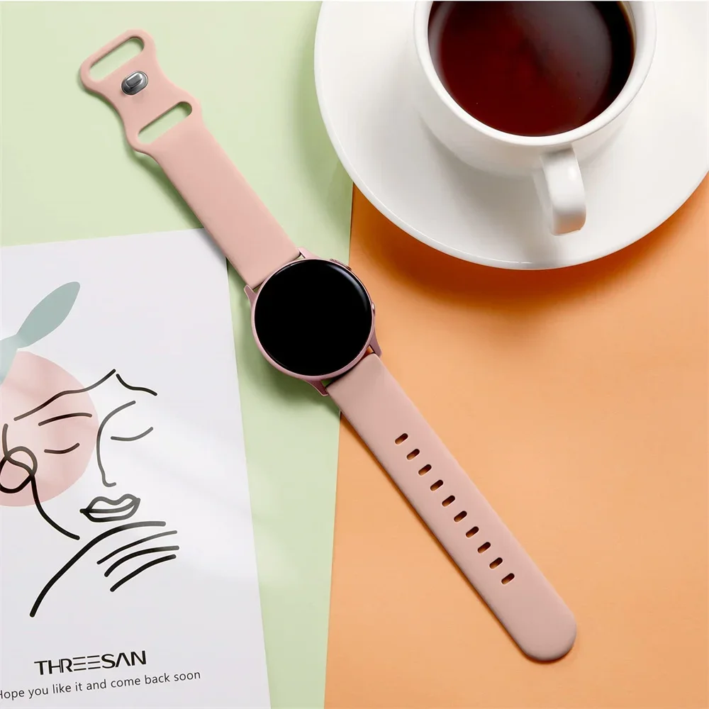 Спортивный ремешок для часов 20 мм для Amazfit GTS 4/4 mini/3/2/2e, силиконовый браслет Soft Correas для amazfit bip 3/3 pro/Bip U-S-lite, ремешки