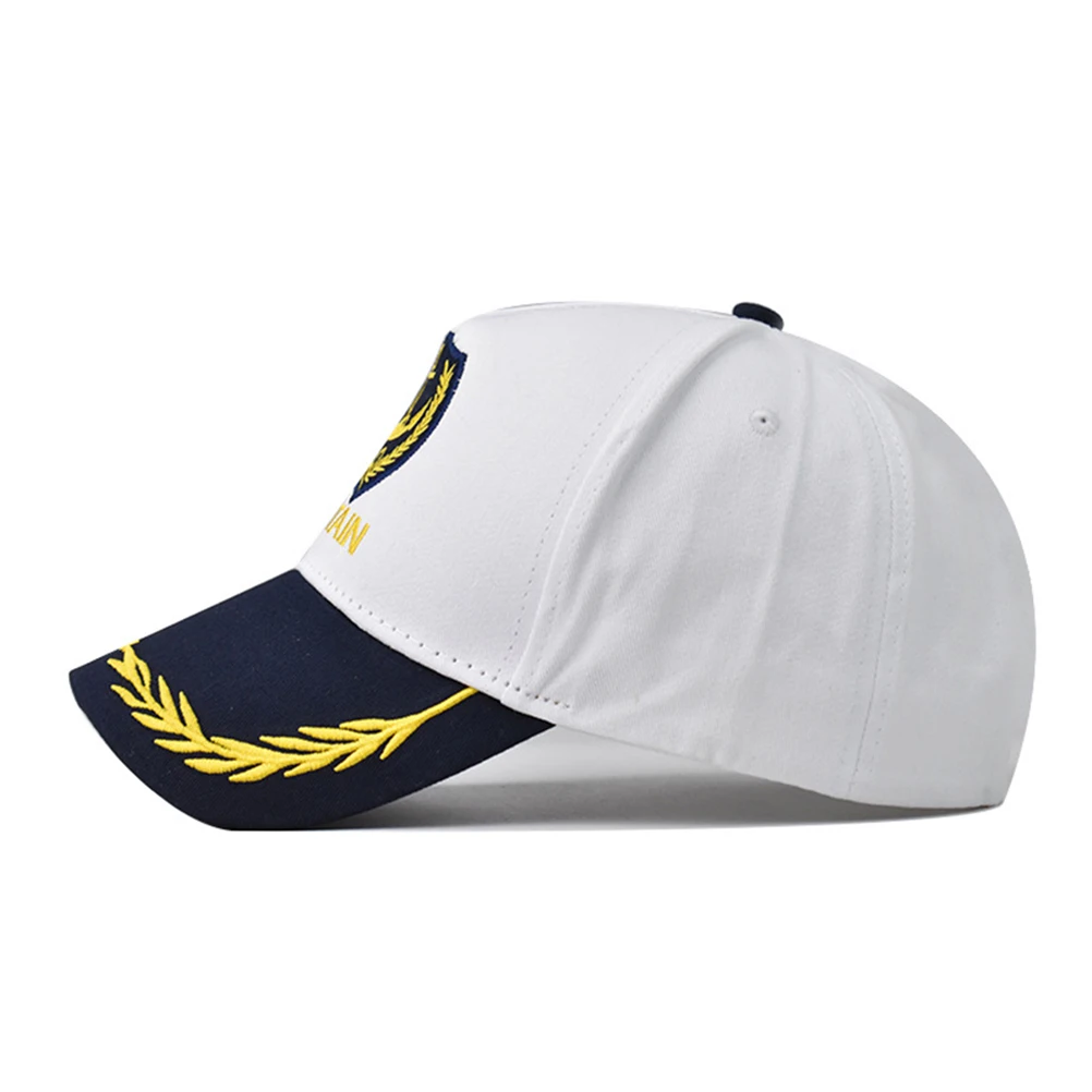 

2pcs Navy Captain Hat Adjustable Breathable Baseball Sailor Yacht Hats Ocean Boating Accessories Marine Style