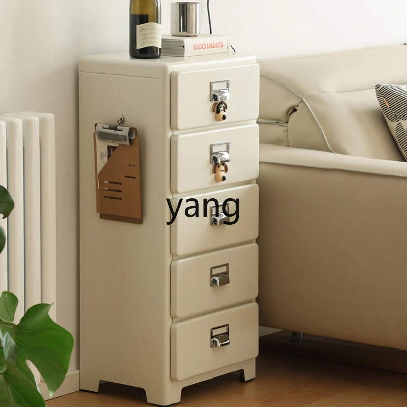 Yhl Living Room Storage Cabinet Four-Layer Chest of Drawers Sideboard Cabinet Retro Iron Locker Metal Chest of Drawer