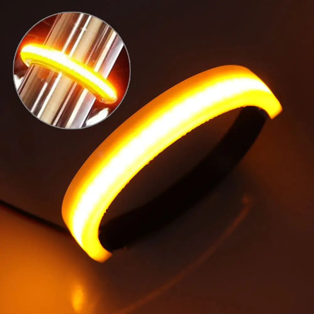 1Pc Motorcycle SMD LED Strip Clean Look Fork Turn Signal Indicator Light