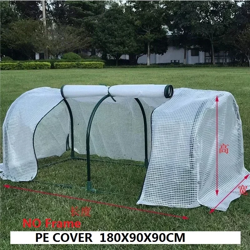 

No Frame 180x90x90CM PE PVC Plants Greenhouse Home Balcony Flower Potted Rainproof Cover Outdoor Garden Keep Warm Shed Brooder