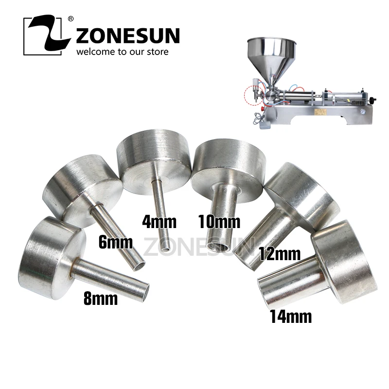 ZONESUN Nozzle for filling machine G1 4mm 6mm 8mm 10mm 12mm 14mm