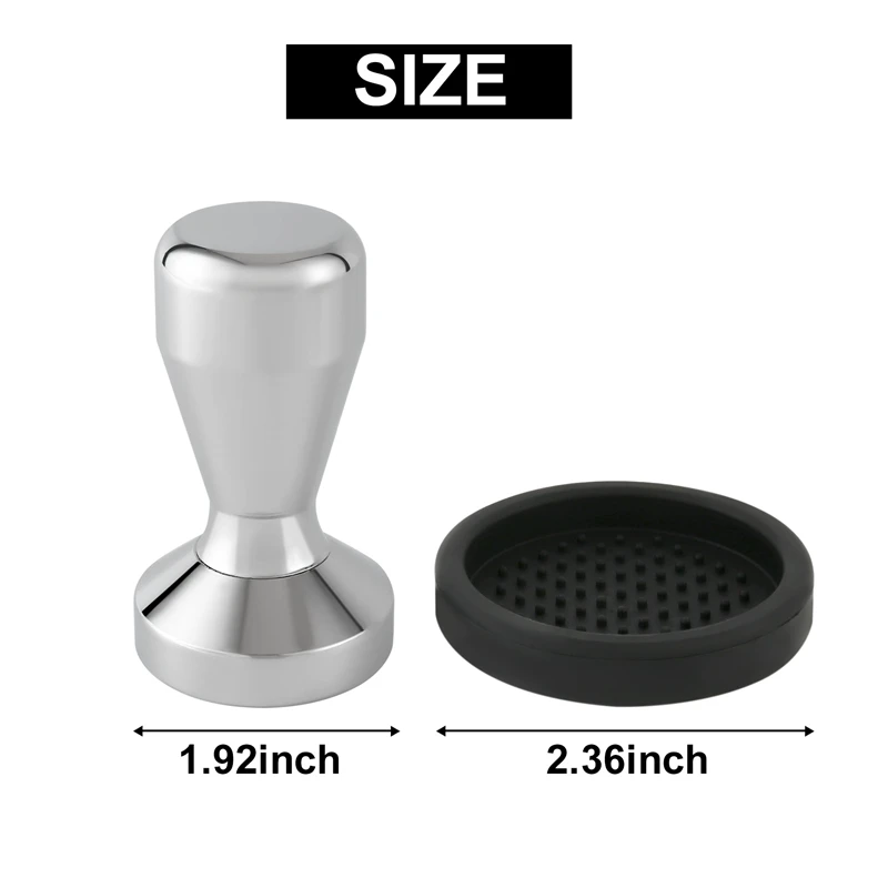 A98G-Coffee Tamper, Espresso Coffee Press 49Mm Tamper Coffee With Silicone Tamper Mat