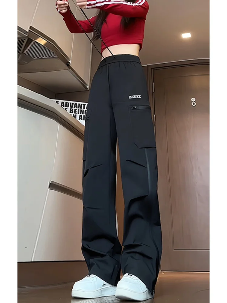 

Мужские рабочие брюки American Sle Loose: модные, плиссированные, прямого кроя, дышащие, удобные, весенняя коллекция