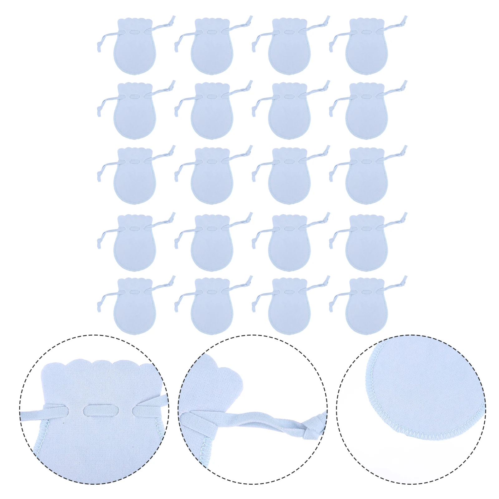 

20 pcs Flannel Jewelry Bags Sky blue Drawstring Gift Pouches Portable Storage C bags Exquisite Christmas Party Mall