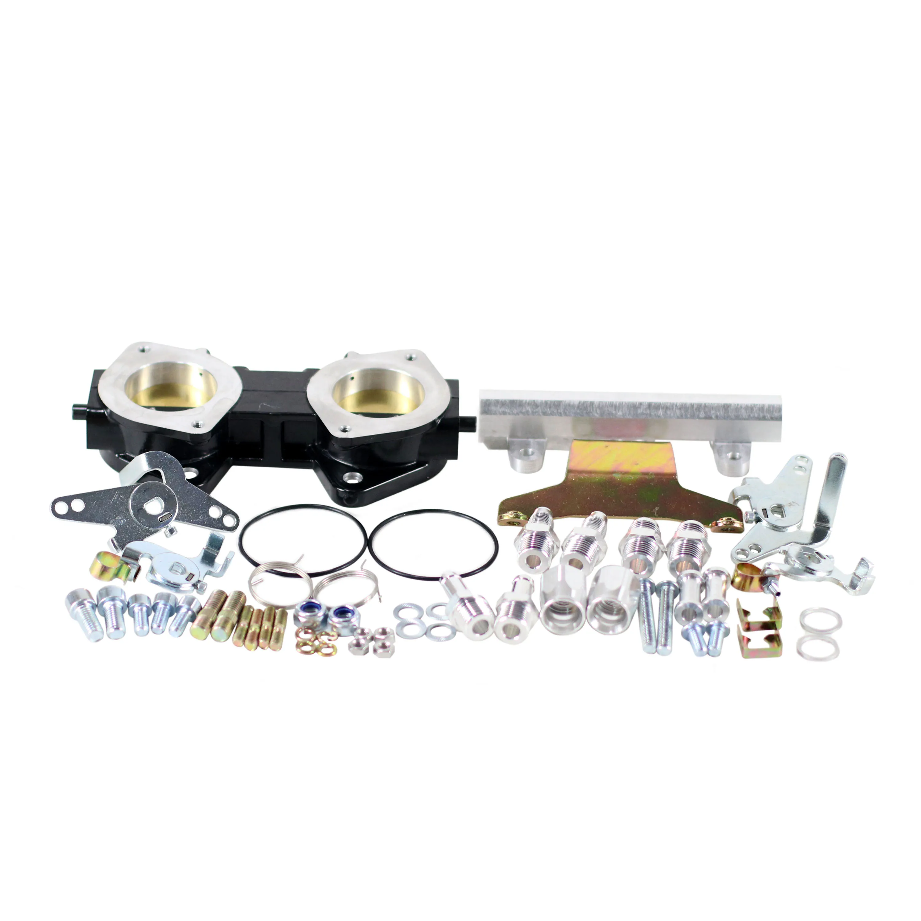 SherryBerg 40/42/45/48/50mm Bore DCOE Black Twin Throttle Body Injection FOR Jenvey Weber/Dellorto/Solex/DHLA 30MM Tall Rail