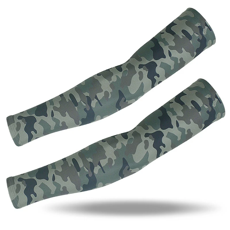 Quick Dry UV Sun Protection Camouflage Arm Sleeves, Basketball, Fitness Armguards, Plus Size, Sport, Cycling, Fishing Cover