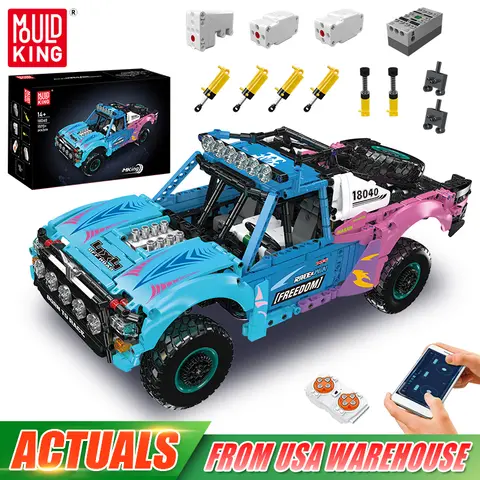 Mould King 18040 Technical Truck Toys The RC Air Suspension Trophy Truck Building Block Enginerring Truck Brick Kids Christmas Gift
