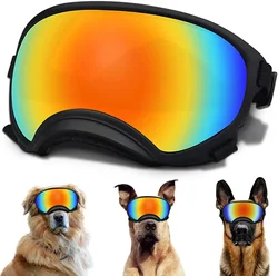 ATUBAN Dog Goggles Pet Glasses Anti UV Strong Impact Resistance Adjustable Puppy Large Breed Goggles Breathable Pet Sunglasses