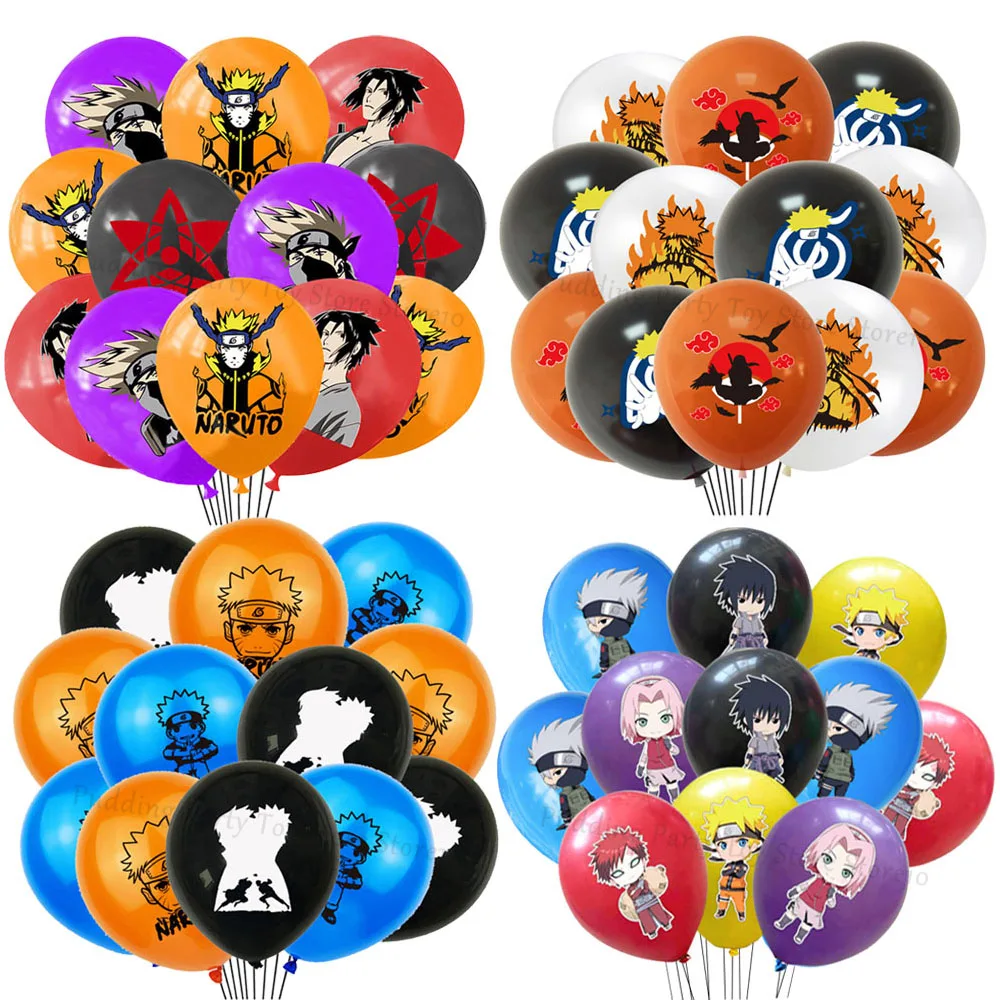 12Pcs Narutoed Latex Balloon Festivel DIY Scene Layout Family Party Supplies Air  Globos Baby Shower Boys Toy Gifts Party Decor