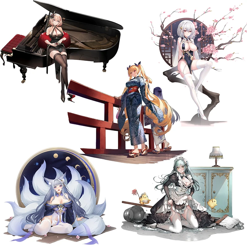 Three Ratels QCYX6 Azur Lane Exquisite anime girl personality wall stickers car decals waterproof self-adhesive