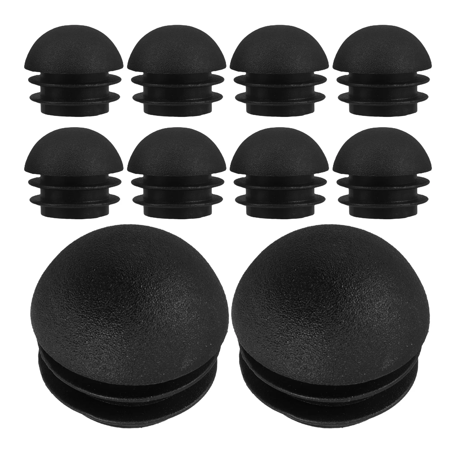 

30Pcs Plastic Furniture Tube End Caps Chair Leg Protector Semi Spherical Inserts Pipe Closure Plug 25mm Black
