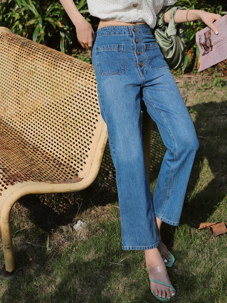 

Джинсы скинни с высокой талией Bela Studio, женские джинсы из денима, винтажные прямые брюки, летние модные брюки 2020 года в стиле блогеров