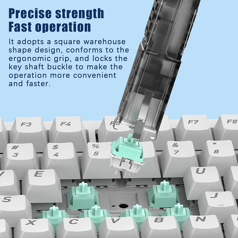 2 In 1 Switch Puller Keycap Puller Key Switch Keycap Puller For Mechanical Keyboard Gaming Keyboard Switches Cleaning Tool view 4