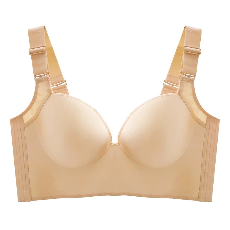 

Large Size Bra FG Cup Thin Back Luxury Design Gathered Steel Ring 7 Buttons Underwear for Women Nylon Fabric Home Clothes