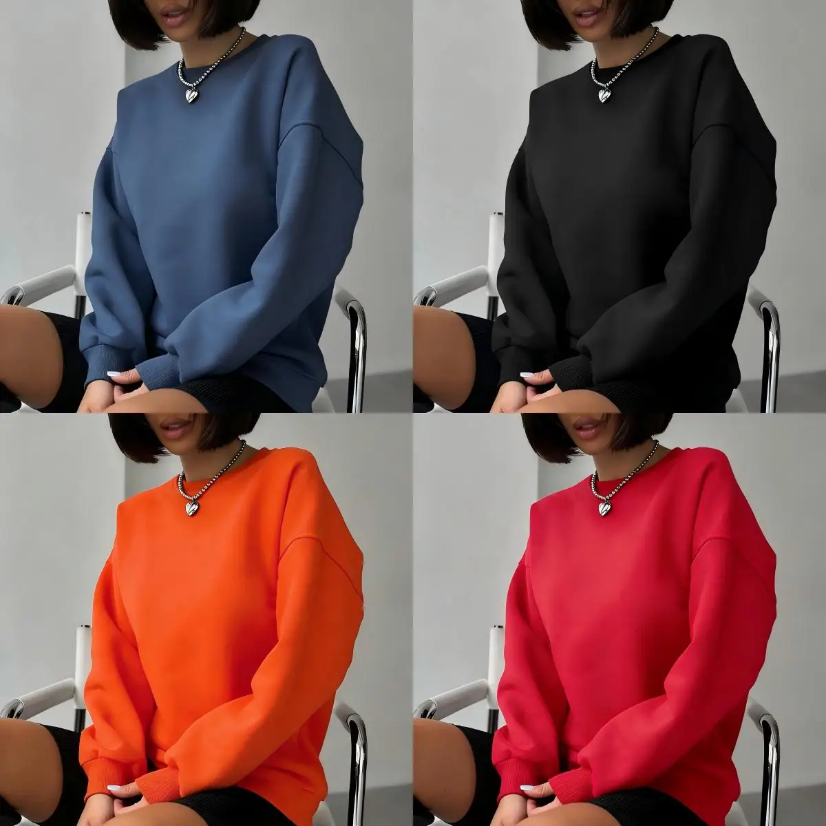 Autumn Hoodie Women Plus Size Sweatshirt Comfy Solid Tops Fleece Fashion Clothes Street Soft Sportswear Casual Warm Pullover