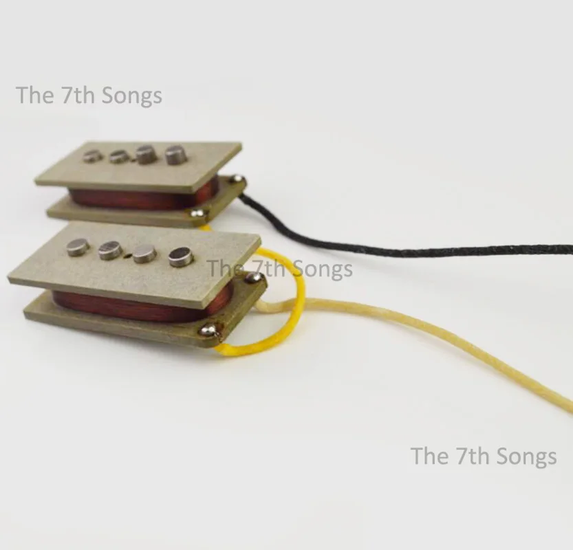 Vintage Style Single Coil 4 Strings PBass Plain Enamel wire Precision Pickup Grey Baseplate Alnico 5 10.8K Electric Bass Guitar