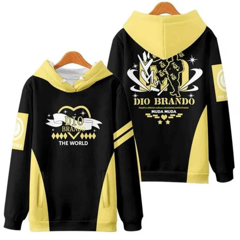 Jojo bizarre s bizarre adventure dio soft japan anime 3d hoodies men women's sweater cosplay long sleeve hoodie with hoodie