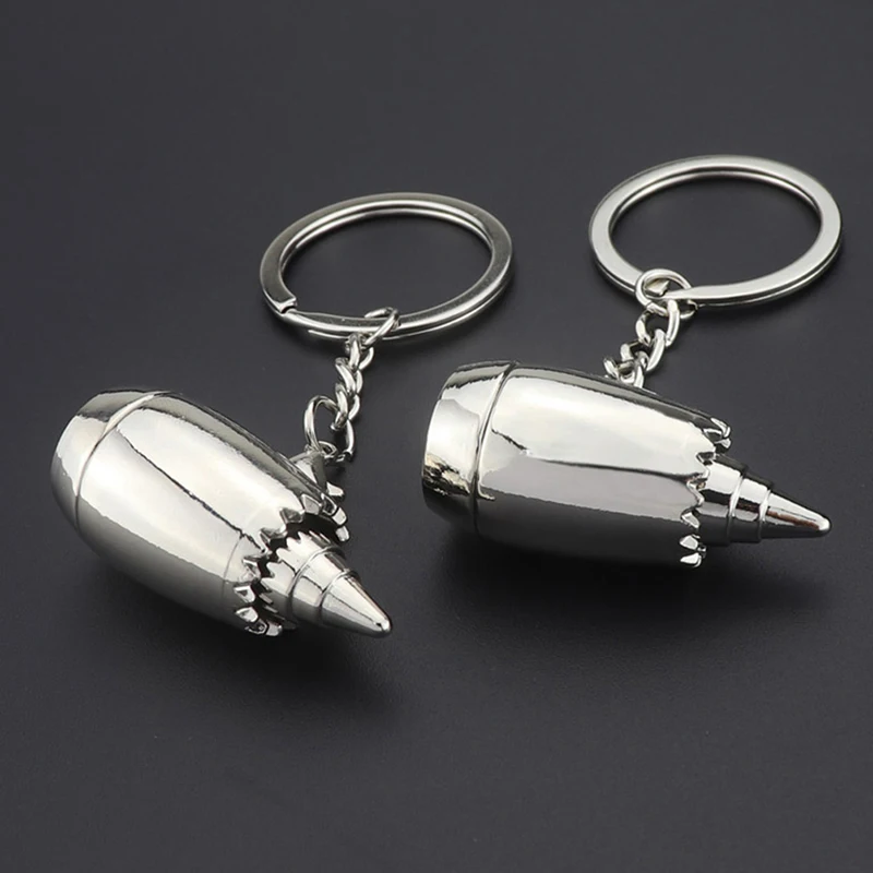 New Design Metal Plane Engine Keychains Mini Jet Engine Keyrings Gifts