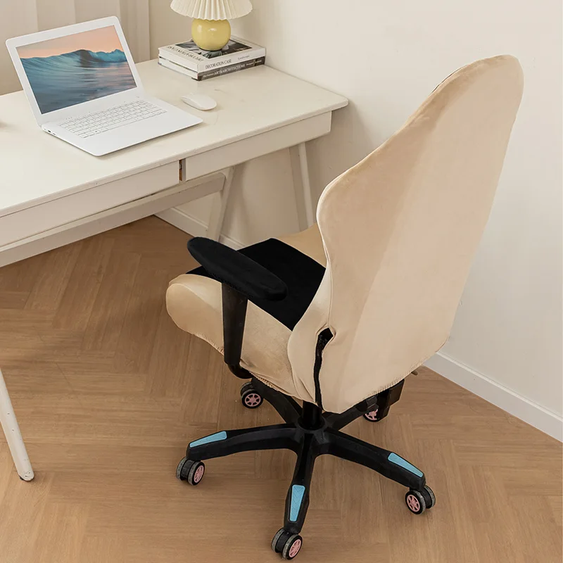 

Office Swivel Chair Cover E-sports Computer Game Chair Seat Case Ticken Velvet Home Gaming Chair Covers With Armrest Cover