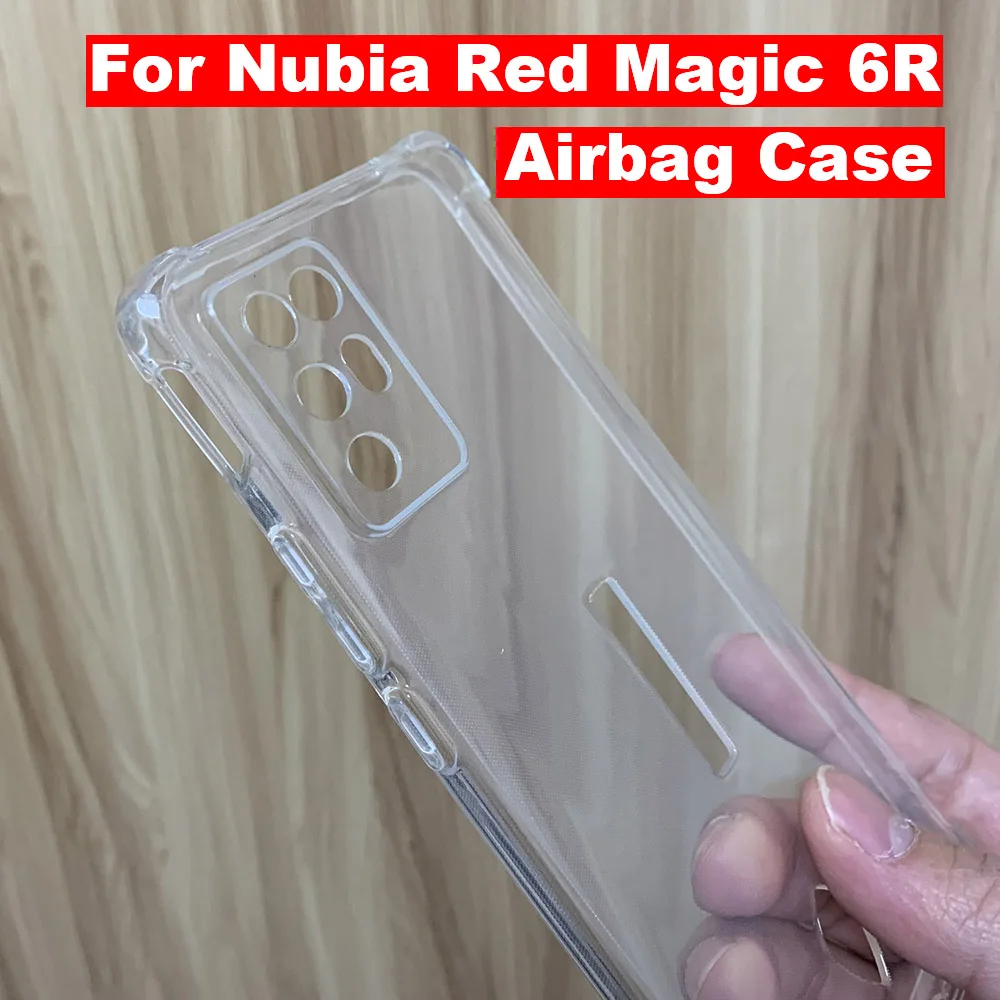 Silicone Soft TPU Airbag Phone Case for ZTE Nubia Red Magic 6R 6 R Cover Transparent Flexible Anti-knock Phone Shell Fundas