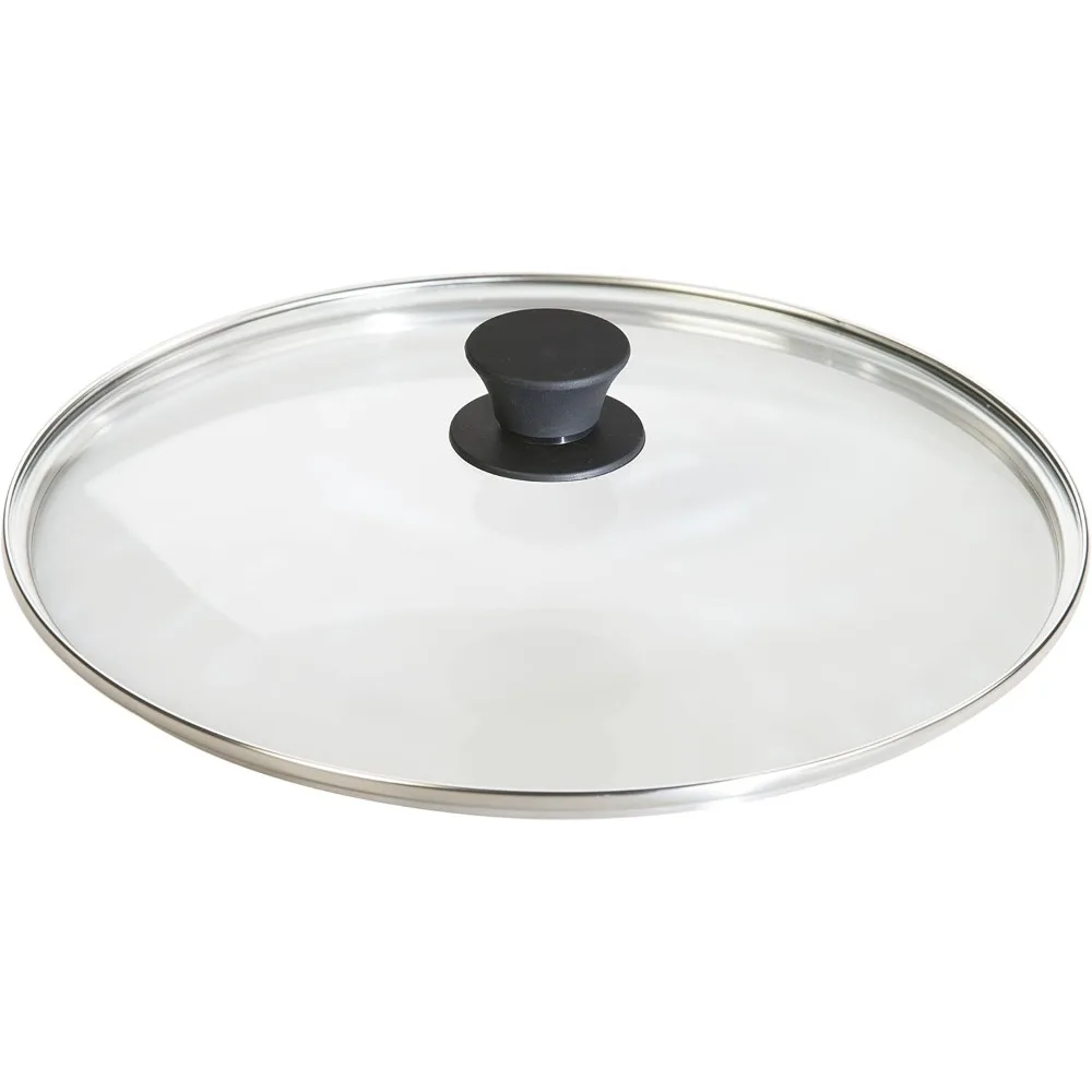 

Round Tempered Glass Lid - Versatile Glass Lid for 12 Inch Skillets, Pans, and Dutch Ovens - Dishwasher Safe and Oven Safe up