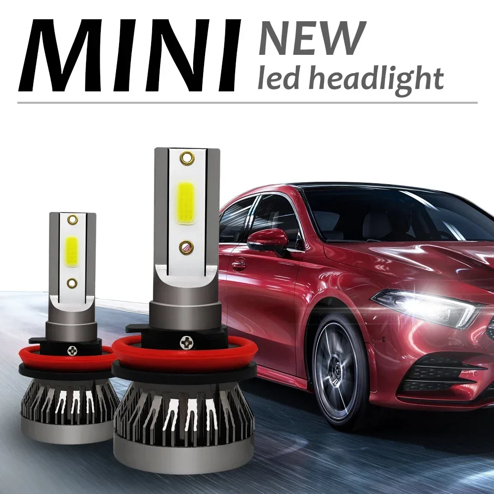Fast Delivery 2PCS/Set Car Mini Headlight Lamp H7 LED Bulbs Headlamps Kit 6000k Light 12V 36W 8000LM  No Fan High Power Quality