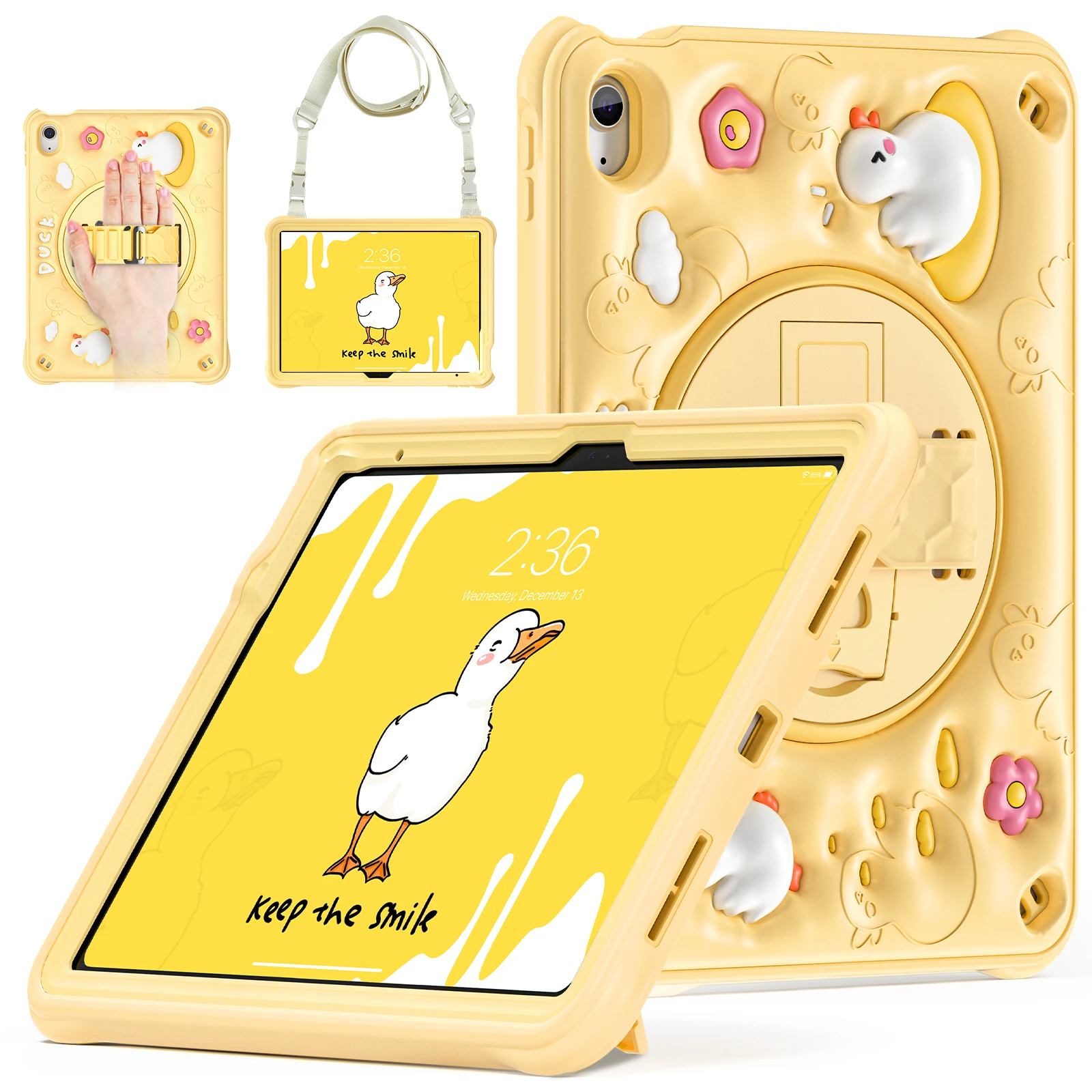 

Универсальный детский чехол с рисунком для iPad A16 2025 11th 10.9 2022 10th Gen. A3354 A3355 A3356 A2757 A2777 A2696 Вращающийся чехол-подставка