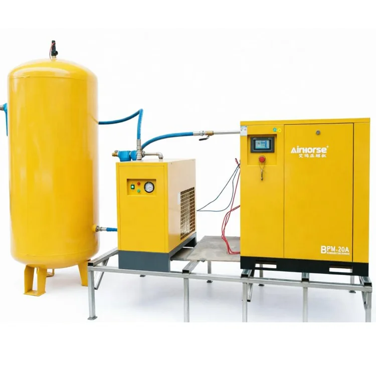 Screw Air Compressor with Air Dryer Air Tank Suitable for Pneumatic Tool Auto Repair Woodworking Manufacturing