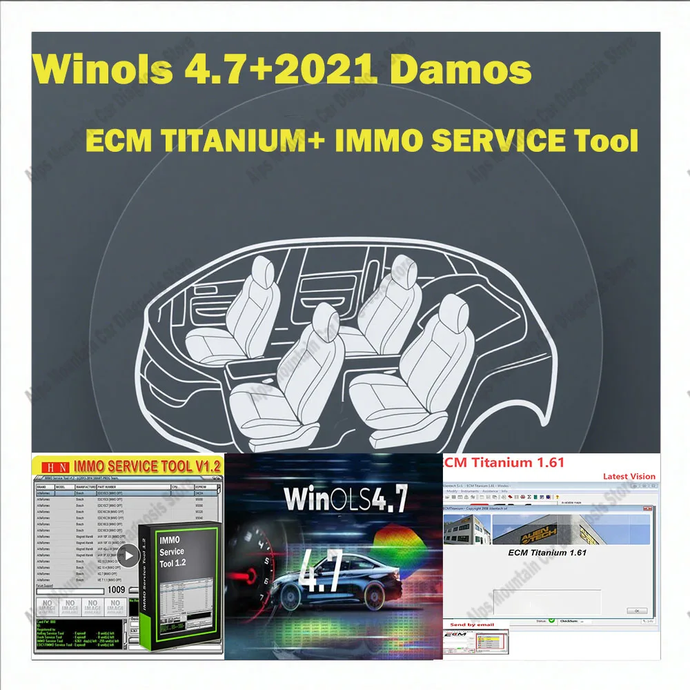

Hot Winols 4.7 Activated Immobilizer Tool Compatible with Multi-language Damos 2021+ ECM Titanium 1.61 + IMMO Service Tool V1.2