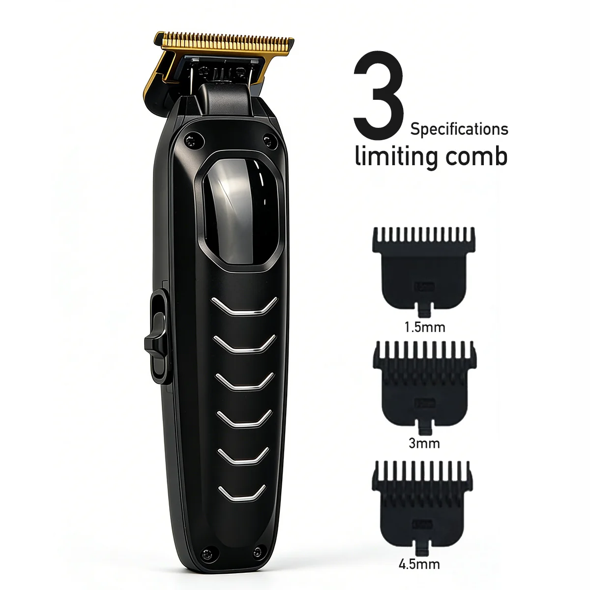 

Профессиональная машинка для стрижки волос BRDCLP, электрический триммер-фейдер, для барбершопов и салонов, с ЖК-дисплеем, 1200 мАч, Type-C, шаг зубьев 0