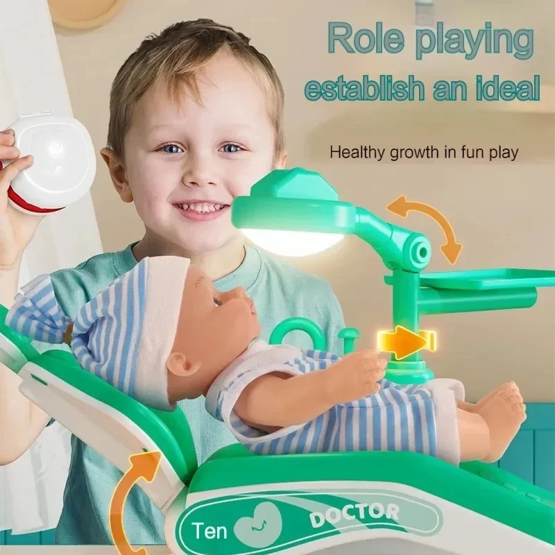 Médico e enfermeira Toy Set para Crianças, Role Playing, Simulação, Cena Médica, Jogo, Dentista, Enfermeira, Ferramentas, Presentes de brinquedo