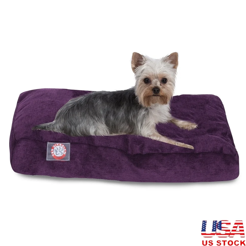 

Rectangle Dog Bed Removable Cover Washable Non Slip Comfortable Pet Bed Durable Soft Polyester Crate Bed Dogs and Cats