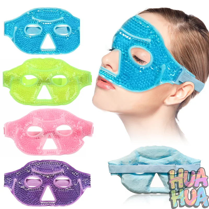 

HUA Видимая многоразовая охлаждающая маска для глаз с гелевыми бусинами Холодный компресс для глаз для опухлых глаз Снятие стресса Сухие глаза SPA Инструменты для ухода за кожей