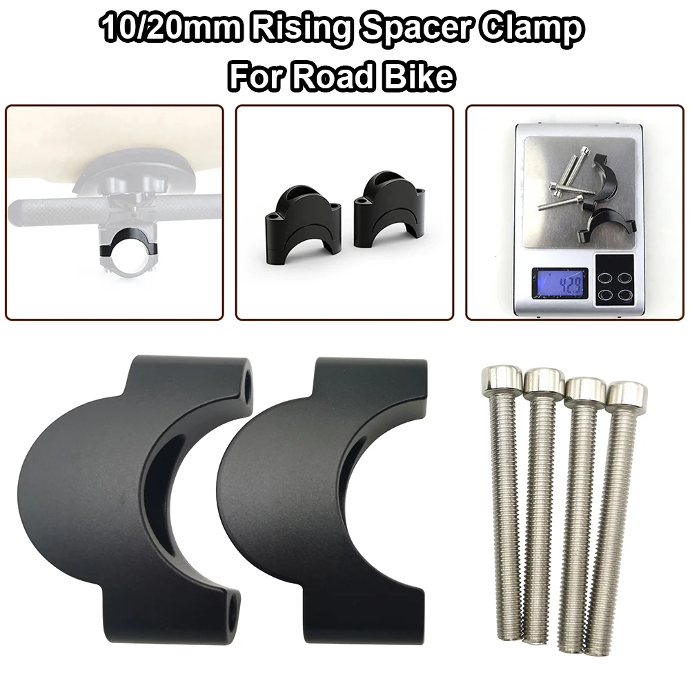 دراجة بقية بار الناهض الفواصل ل 31.8 مللي متر TT المقود أجزاء 10/20 مللي متر ارتفاع فاصل المشبك الطريق الدراجة اكسسوارات