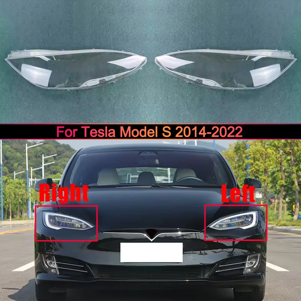 

For Tesla Model S 2014 2015 2016 2017 2018 2019 2020 2021 2022 Car Front Headlight Cover Lampshade Lampcover Caps Headlamp Shell