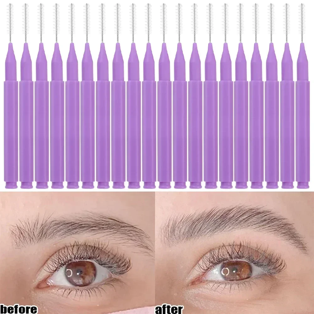 Mini cepillo desechable para cejas, cepillos portátiles para levantamiento de cejas, peine para pestañas, aplicadores de extensión de pestañas, herramienta de maquillaje, 10/50 Uds.