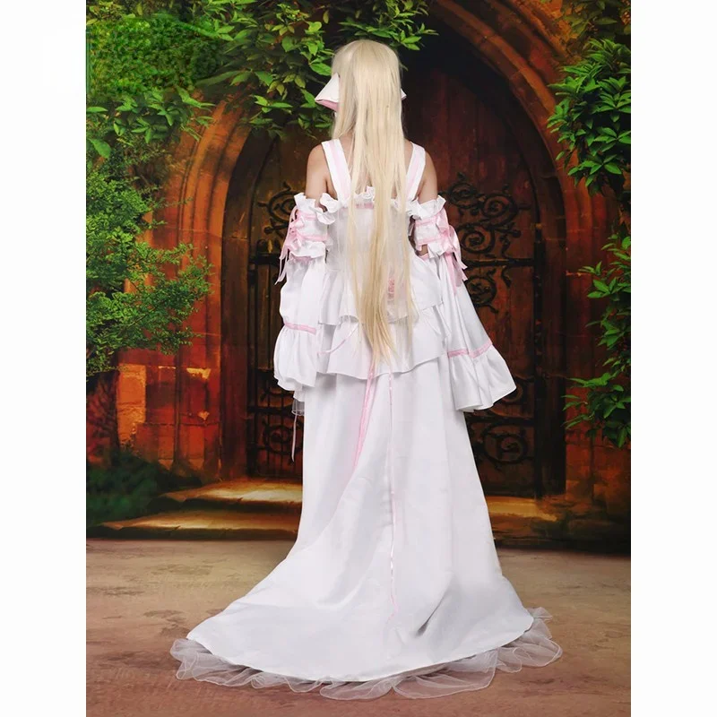 Anime Chobits Chii White Lolita Dress Halloween Cosplay Costume